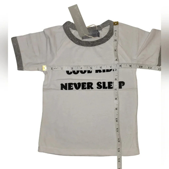 NWT Grey Vintage Cool Kids Never Sleep Infant Tee Size 12 Months - Picture 2 of 4